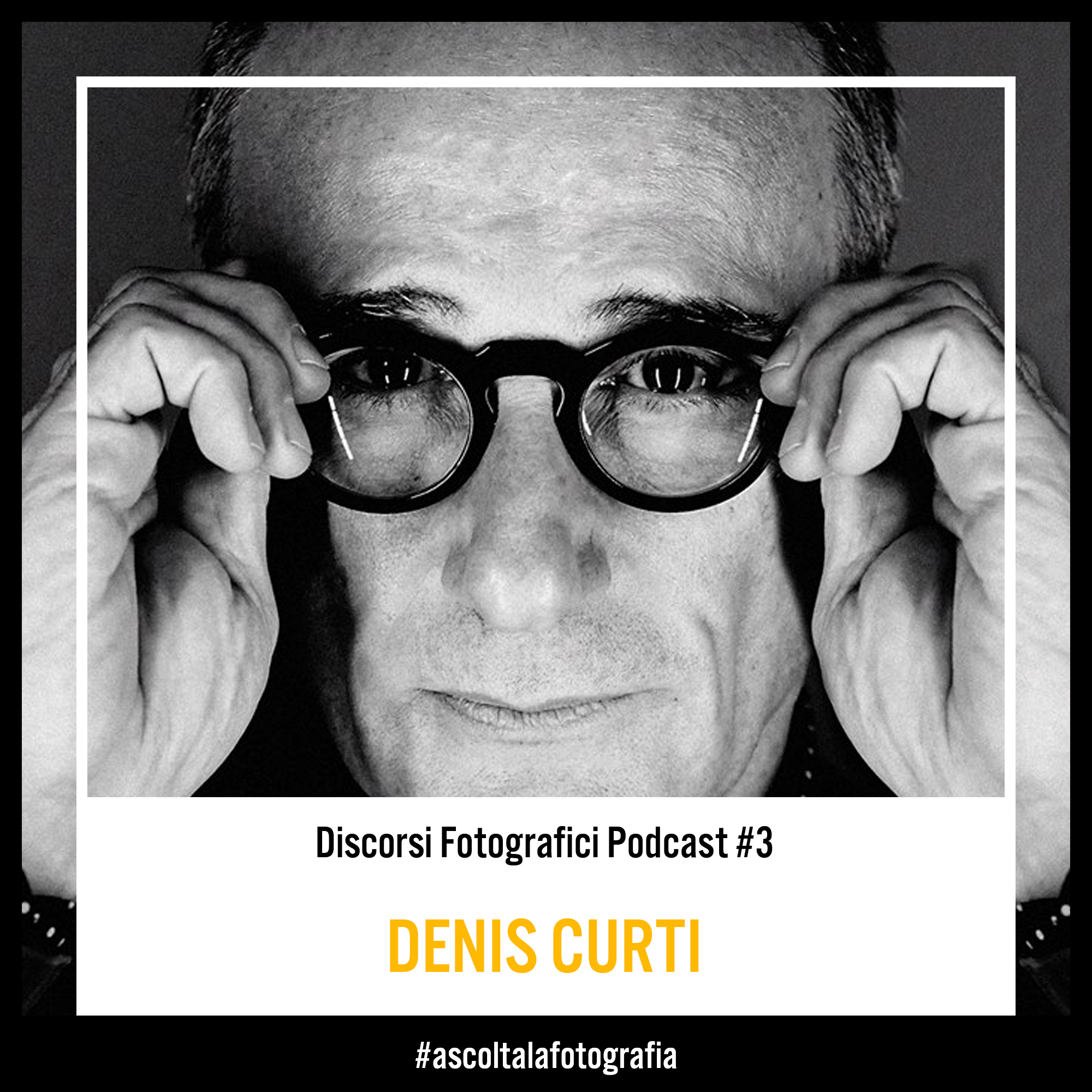 Grafica di copertina della puntata di Discorsi Fotografici con Denis Curti, Michael Freeman e il Photo Bar